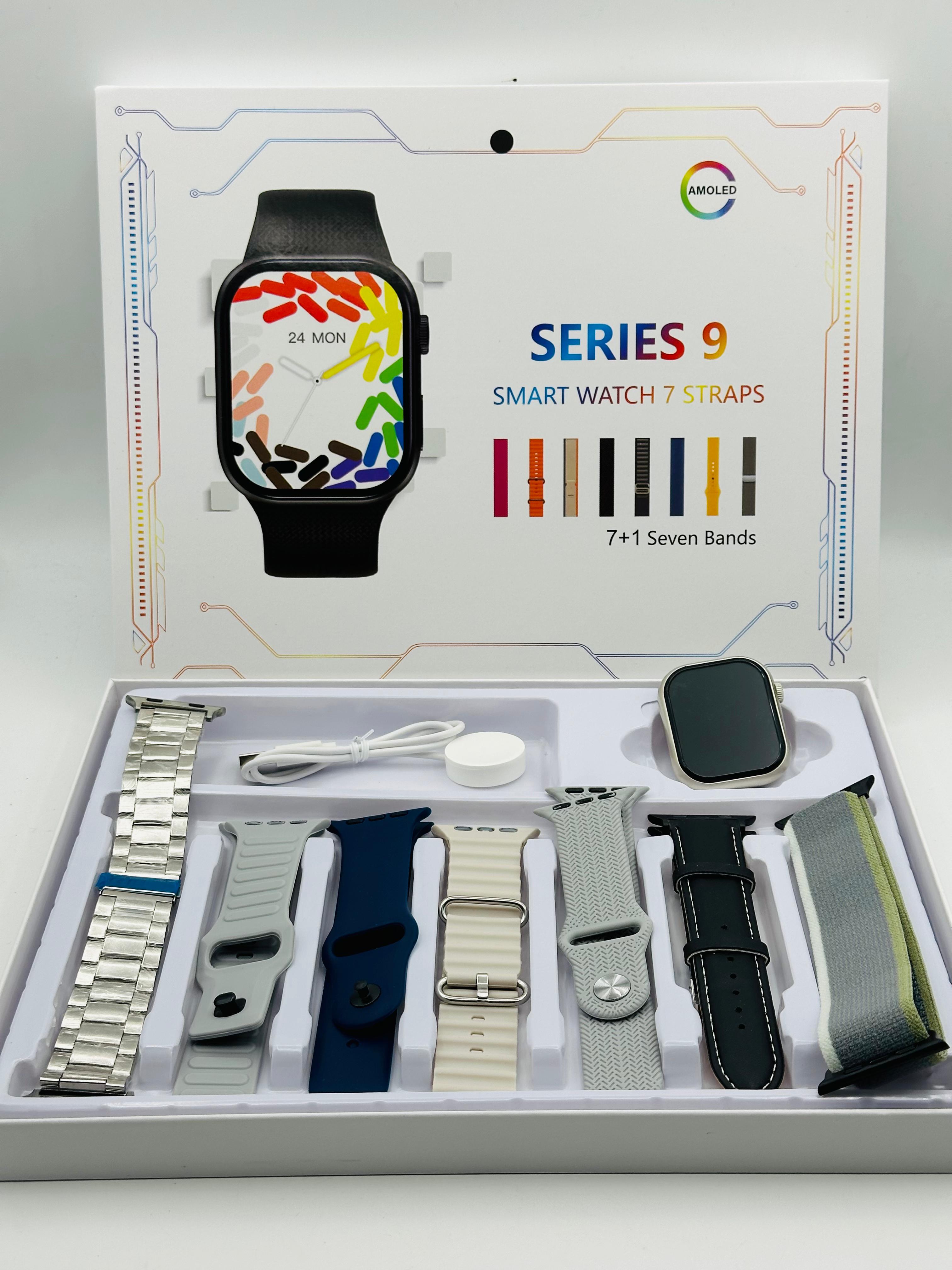 Series 9 Smart Watch with 7 Straps (Random Straps)