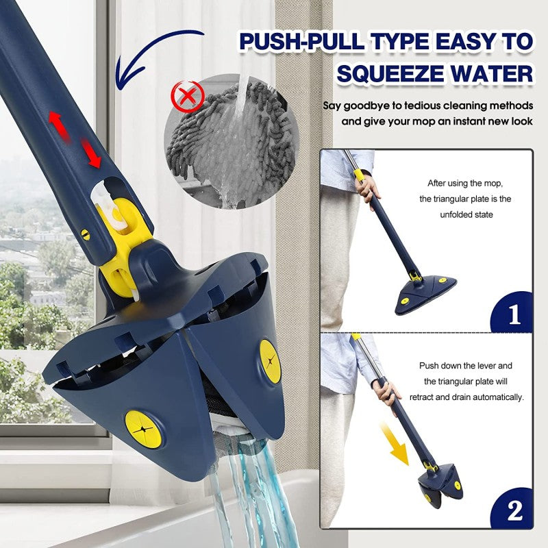 Auto Squeeze Triangle 3 Side Mop